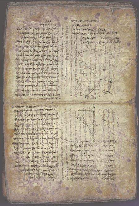 Altes Pergament mit mehreren übereinanderliegenden Schriftschichten als Symbol für ein Palimpsest